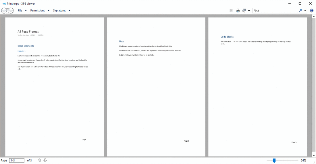 onenote for mac format page print